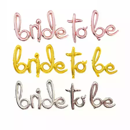 GLOBO FRASE "BRIDE TO BE" CURSIVA