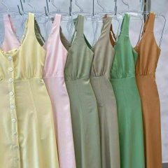 VESTIDO LINHO COM BOTOES - comprar online