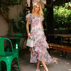 VESTIDO CHIFFON FLORAL - comprar online