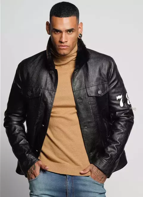 Campera Bross Cuero 78 con piel - comprar online