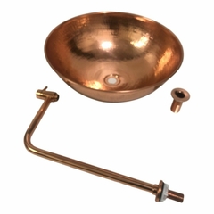Kit Cuba De Cobre Grande 41 Cm P/ Banheiro + Torneira + Válvula - comprar online