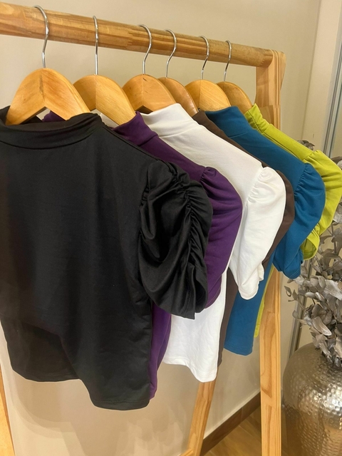 Remera modal gamuzado manga princesa