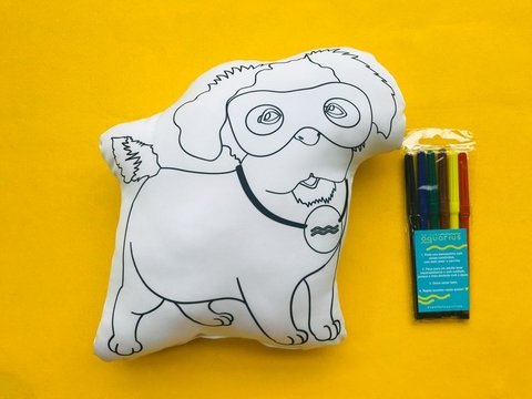 Cão Suquinho para Colorir - Boneco para pintar