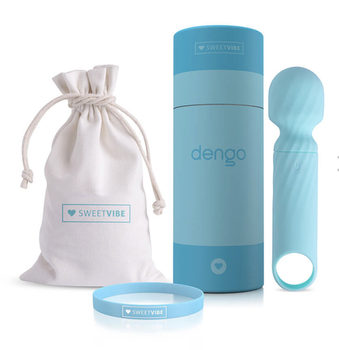 Vibrador Multivelocidade Recarregável Sweet Vibe Dengo Azul - 13,5 cm