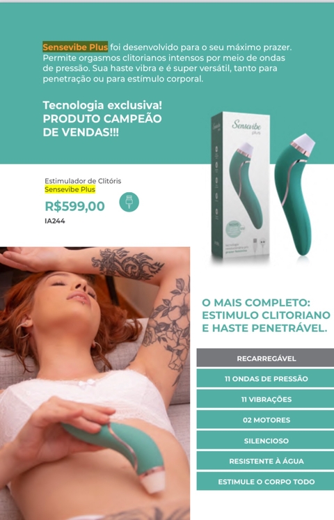 Estimulador De Clitóris Sensevibe Plus