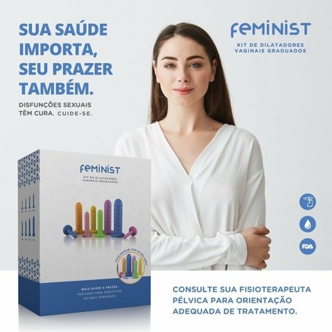 Kit De Dilatador Vaginal Anelado E Colorido Feminist - 8 Un