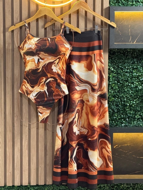 Body Maiô Regatão Mármore Chocolate - comprar online