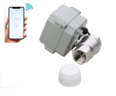 RSA-CWVCSV | RSA SENSORS | Kit Controle Inteligente Wifi Sistema de Segurança de Água com Válvula 3/4" de Desligamento De Água Inteligente Com Sensor de Vazamento Wifi