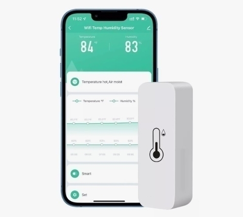 RSA-STUTA1 | RSA SENSORS | Sensor De Temperatura e Umidade Wifi Tuya para Lojas