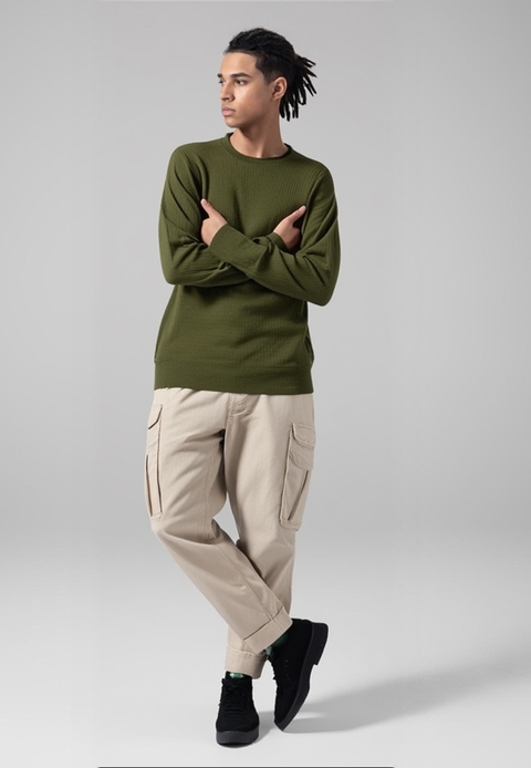 Sweater Wafle con frisa interna I25/B0001