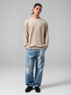 Sweater Wafle con frisa interna I25/B0001 - comprar online
