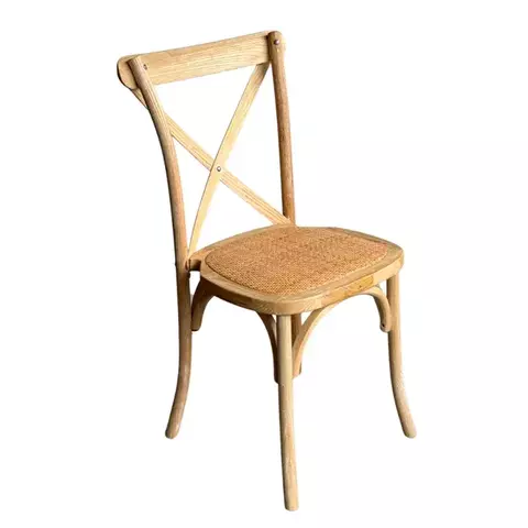 Silla Cross De Madera Asiento Esterilla - comprar online