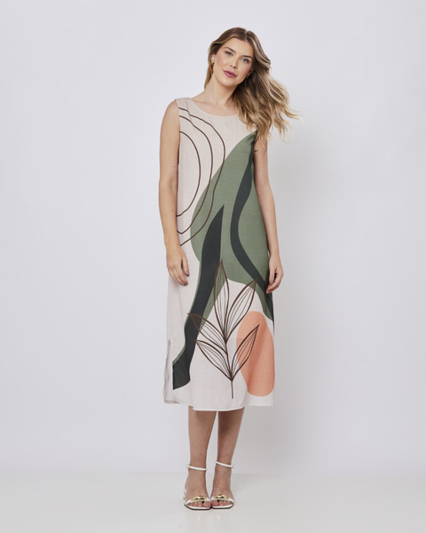 VESTIDO Caroll 24670 REGATA ESTAMPA LOCALIZADA CREPE - comprar online