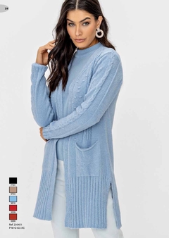 Casaco Taglietti 230451 alongado bucle mousse sem botao - comprar online