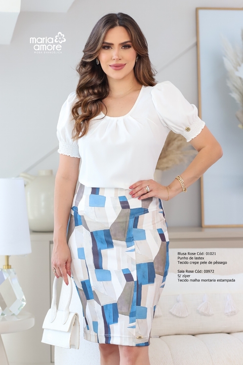 Blusa Maria Amore 1021 Rose off