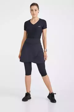 Saia Calca Epulari Preta Transpassada Fitness Evangelica - comprar online