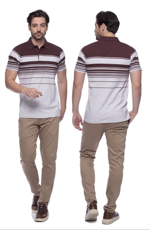 Camiseta Dockston 7165 polo c/ bolso listrada