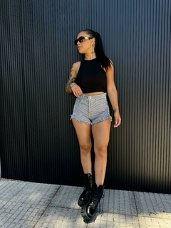 Short Gala Negro Desflecado