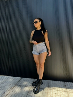 Short Gala Negro Desflecado - comprar online