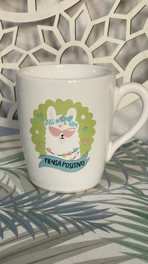Taza Lama Piensa Positivo