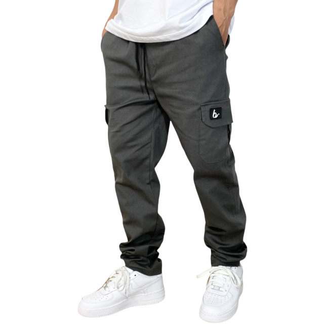 Calça Cargo Reta Brothers Cinza Calça Cargo Reta Brothers Cinza
