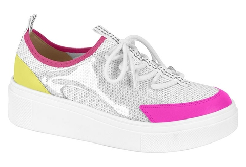 TENIS VIZZANO BRANCO/ROSA/VERDE