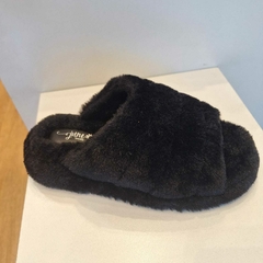 Chinelo Preto Pêlo June Shoes