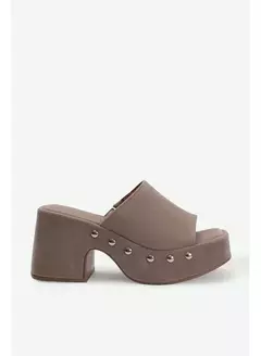 Tamanco Vivian Cinza June Shoes