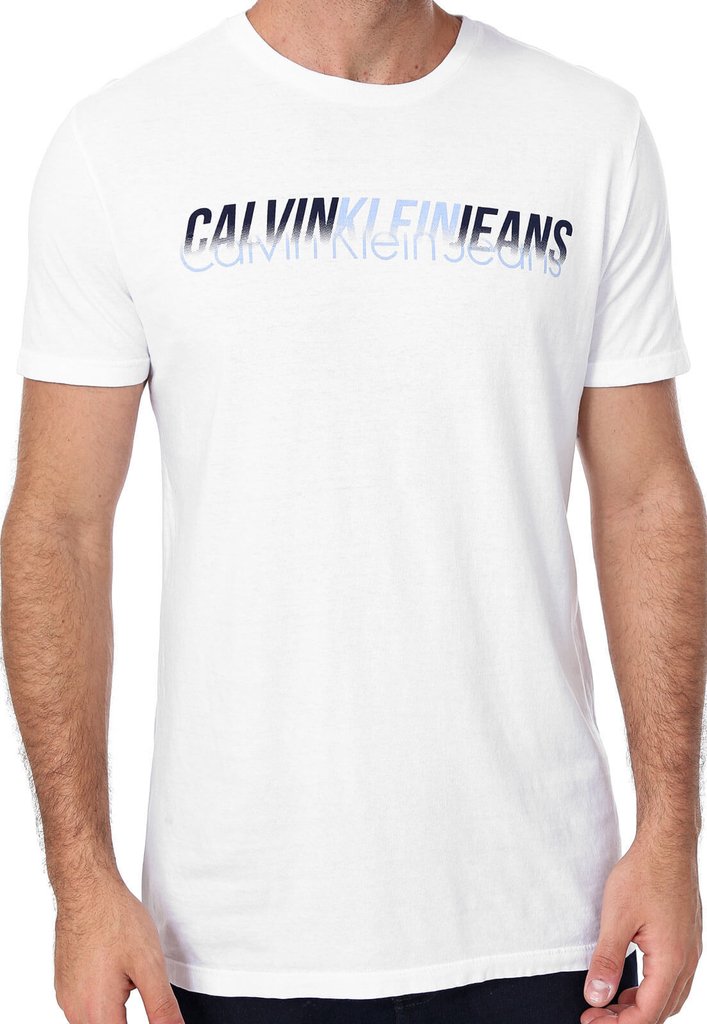 Camiseta Calvin Klein Jeans Lettering Branca
