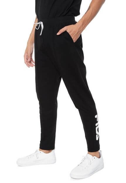 Calça Moletom Fila Slim Basics Preta