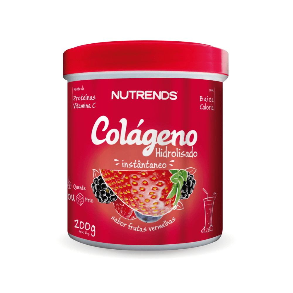 Colágeno hidrolisado sabor frutas vermelhas - 200g