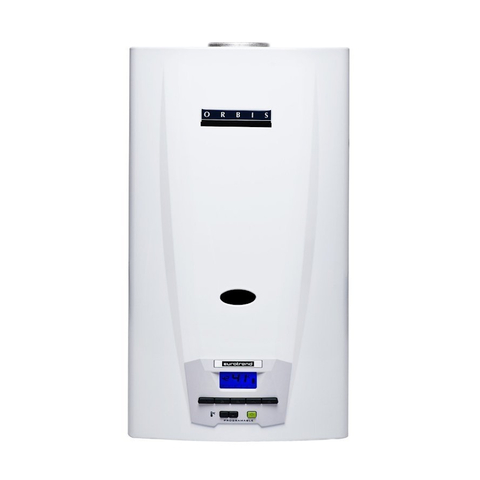 Calefón a Gas 14 Litros/Minuto Sin llama Piloto Digital Apto Apoyo Solar Orbis 315KSO Eurotrend