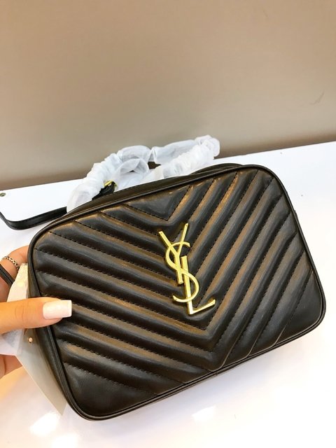 Bolsa YSL transversal preta