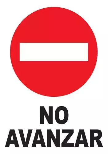 CARTEL CORRUGADO 50 X 70 CM 1410 NO AVANZAR