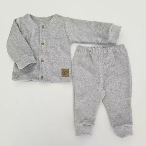 Conjunto plush gris - Talle 1 y 2 - comprar online