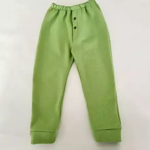 Pantalon frisa jogger con botones verdes - Talle 6 meses - comprar online