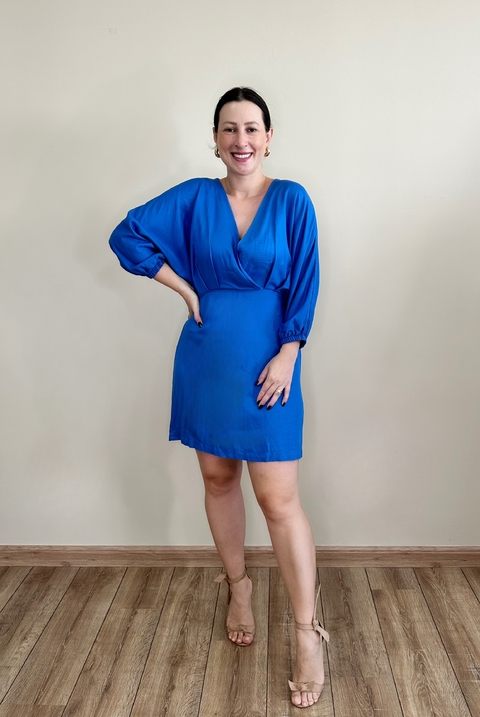 VESTIDO curto com mangas amplas TIETA