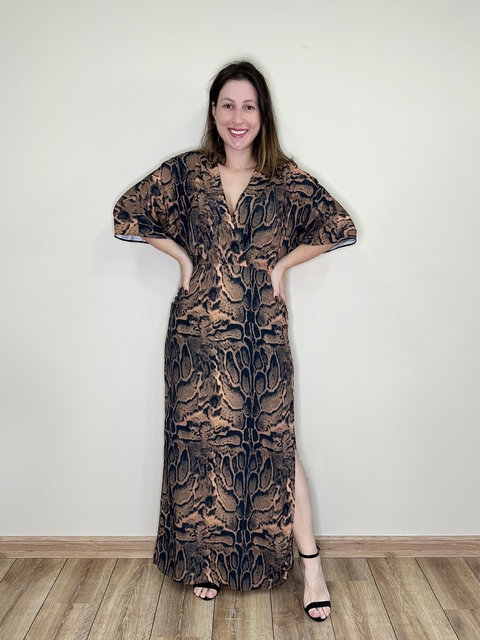 VESTIDO longo com manga VERÔNICA