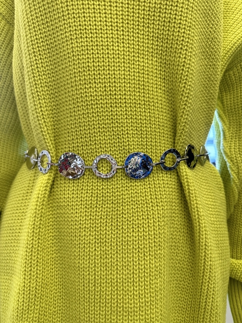 Cinto de corrente prata