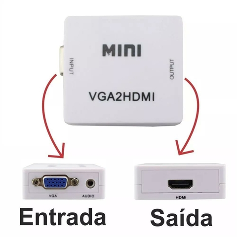 CONVERSOR ADAPTADOR VÍDEO ÁUDIO COMPOSTO 3 RCA AV PARA HDMI