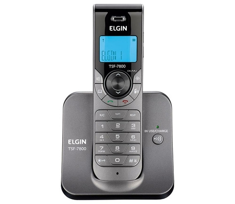 TELEFONE SEM FIO GRAFITE COM IDENTIFICADOR DECHAMADAS E VIVA-VOZ.