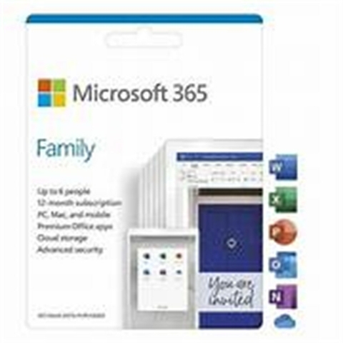 MICROSOFT SOFTWARE 365 FAMILY ATÉ 6 PESSOAS ASSINATURA ANUAL DIGITAL PC/MAC iOS E ANDROID - MICROSOFT