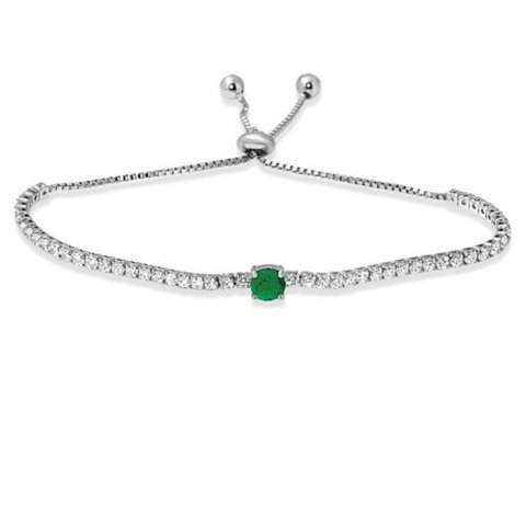 Pulsera de Plata con Esmeralda