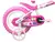 Bicicleta Aro 12 Infantil Track Bikes Arco Iris W Branco e Fucsia com Rodinhas e Cesta na internet