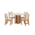 Conjunto Sala de Jantar Mesa Redonda com 4 Cadeiras Jady e Sol Mel/Blonde/Bege - comprar online