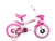 Bicicleta Aro 12 Infantil Track Bikes Arco Iris W Branco e Fucsia com Rodinhas e Cesta