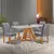 Conjunto Mesa Tampo Smart Plus Vidro Kyra 120cmx90cm 4 Cadeiras Arizona Cinamomo/Off White/Suede Cinza