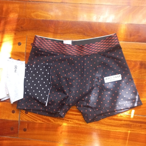 Boxer algodón y lycra estampado a lunares - XY 1437