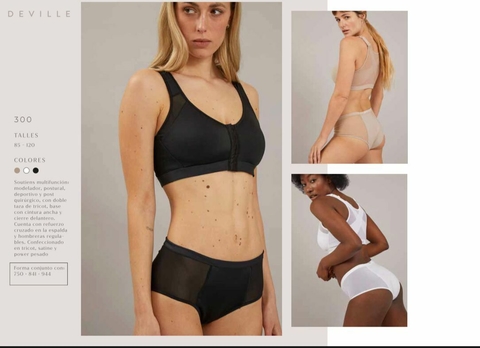 Soutien multifuncion abrochado adelante modelador postural - DEVILLE 300