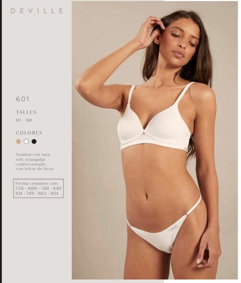 Soutien taza soft triangular de lycra - DEVILLE 601